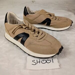 MIA Olia Sneakers Womens 8.5 Tan Black Retro Jogger Low Top Trainers Gorpcore